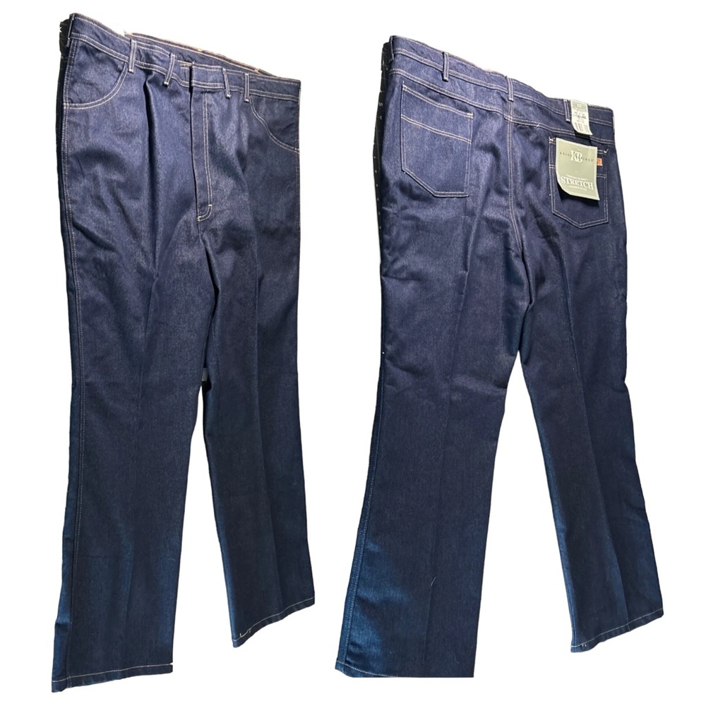 KB Knights Bridge Men Size 46 X 32 Blue Jean Men Wide Leg Stretch Jean EUC C134